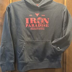 Under Armour Gray Sweatshirt Hoodie Iron Paradise